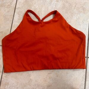 GIRLFRIEND COLLECTIVE TOPANGA HIGH NECK BRA TOP ORANGE TOASTED APRICOT - XXXL